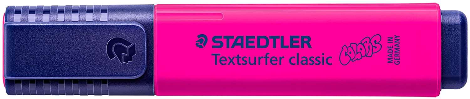Staedtler Textsurfer Classic 364 Pennarello fluorescente - Punta smussata 1 - 5 mm circa - Asciugatura rapida - Colore magenta