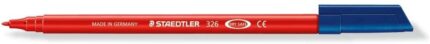 Staedtler Noris 326 Pennarello a punta fine - Tratto 1 mm circa - Inchiostro a base d'acqua - Colore rosso