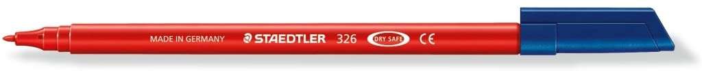 Staedtler Noris 326 Pennarello a punta fine - Tratto 1 mm circa - Inchiostro a base d'acqua - Colore rosso