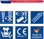 Staedtler Noris 326 Pennarello a punta fine - Tratto 1 mm circa - Inchiostro a base d'acqua - Colore rosso - immagine 3