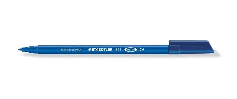 Staedtler Noris 326 Pennarello a punta fine - Tratto circa 1 mm - Base ad acqua - Colore blu