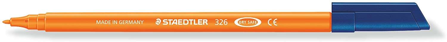 Staedtler Noris 326 Pennarello a punta fine - Tratto circa 1 mm - Base ad acqua - Colore arancione