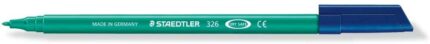 Staedtler Noris 326 Pennarello a punta fine - Tratto circa 1 mm - Inchiostro a base d'acqua - Colore verde