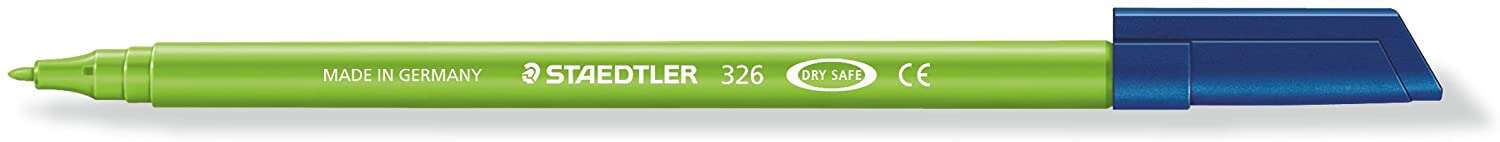 Staedtler Noris 326 Pennarello a punta fine - Tratto circa 1 mm - Inchiostro a base d'acqua - Colore verde chiaro
