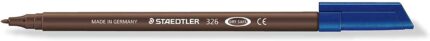 Staedtler Noris 326 Pennarello a punta fine - Tratto circa 1 mm - Inchiostro a base d'acqua - Colore marrone Van Dyck