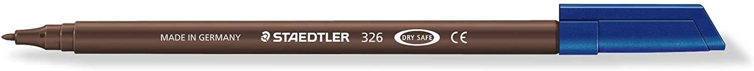 Staedtler Noris 326 Pennarello a punta fine - Tratto circa 1 mm - Inchiostro a base d'acqua - Colore marrone Van Dyck