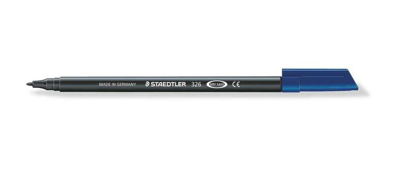 Staedtler Noris 326 Pennarello a punta fine - Tratto circa 1 mm - Inchiostro a base d'acqua - Colore Nero