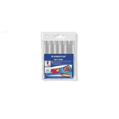 Staedtler Noris Watercolour 340 Confezione da 6 pennarelli di grandi dimensioni - Tratto di circa 3 mm - Facilmente lavabili - Inchiostro a base d'acqua - Colore Grigio