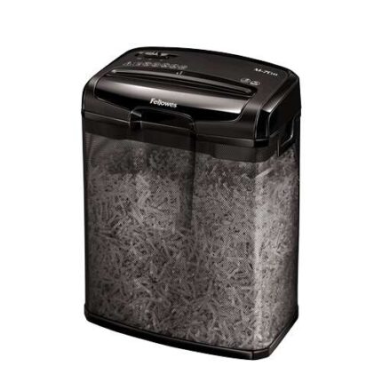 Fellowes M-7CM Distruggidocumenti manuale a taglio a particelle P-4 - Distrugge fino a 7 fogli - Cestino da 13 L - Colore nero
