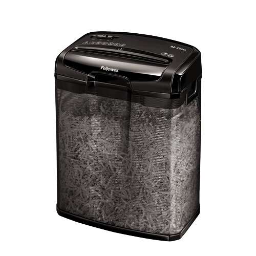 Fellowes M-7CM Distruggidocumenti manuale a taglio a particelle P-4 - Distrugge fino a 7 fogli - Cestino da 13 L - Colore nero