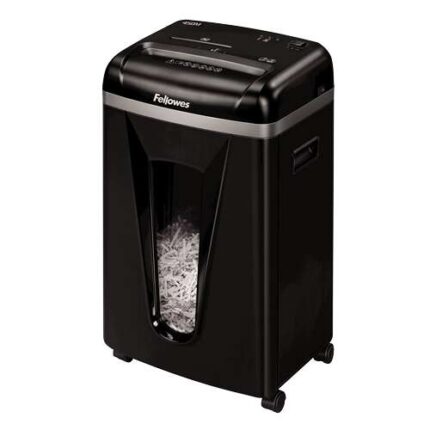 Fellowes 450M Distruggidocumenti manuale a microtaglio P-5 - Distrugge fino a 9 fogli - Cestino da 22 L - Colore nero