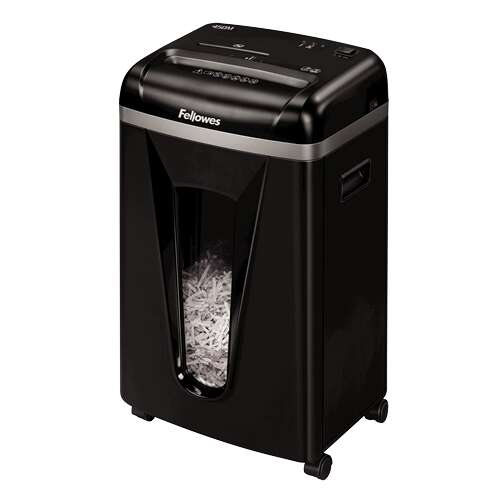 Fellowes 450M Distruggidocumenti manuale a microtaglio P-5 - Distrugge fino a 9 fogli - Cestino da 22 L - Colore nero