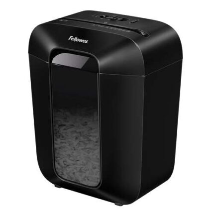 Fellowes LX45 Distruggidocumenti manuale con taglio a particelle P-4 - Distrugge fino a 8 fogli - Cestino da 17 L - Colore nero