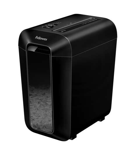 Fellowes LX65 Distruggidocumenti manuale con taglio a particelle P-4 - Distrugge fino a 10 fogli - Cestino da 22 L - Colore nero