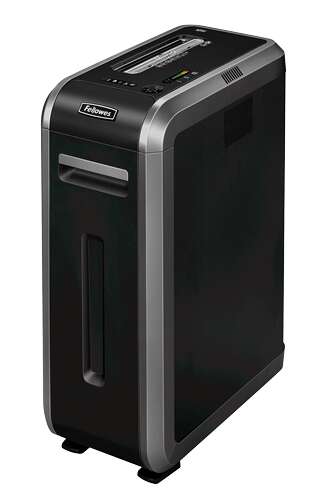Fellowes 125i Distruggidocumenti manuale a strisce - Distrugge fino a 18 fogli - Cestino da 53 litri - Colore nero/argento