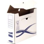 Fellowes Bankers Box Basic Confezione da 25 scatole per archiviazione Definitiva A4+ 80 mm - Assemblaggio manuale - Cartone riciclato Certificazione FSC - immagine 2
