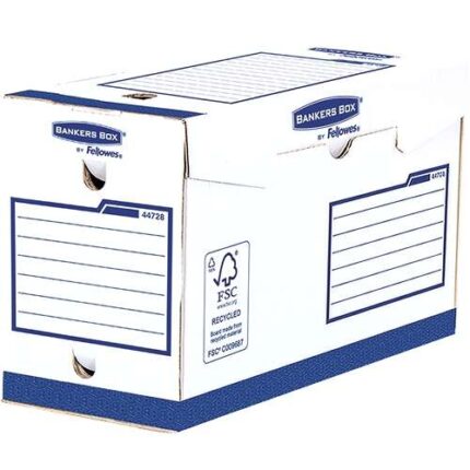 Fellowes Bankers Box Basic Confezione da 20 scatole per archiviazione A4+ 150 mm - Extra resistente - Assemblaggio manuale - Cartone riciclato Certificazione FSC