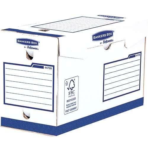 Fellowes Bankers Box Basic Confezione da 20 scatole per archiviazione A4+ 150 mm - Extra resistente - Assemblaggio manuale - Cartone riciclato Certificazione FSC