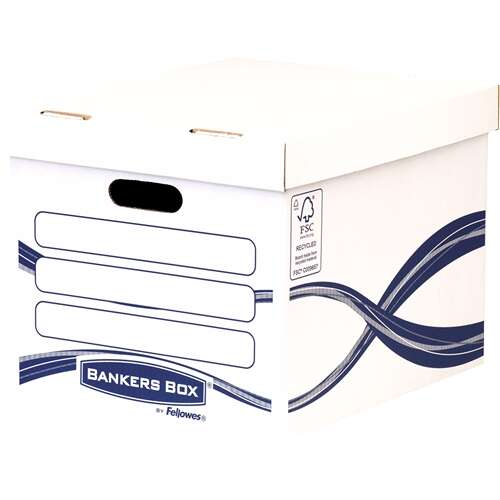 Fellowes Bankers Box Basic Contenitore per archiviazione - Montaggio manuale - Cartone riciclato Certificazione FSC