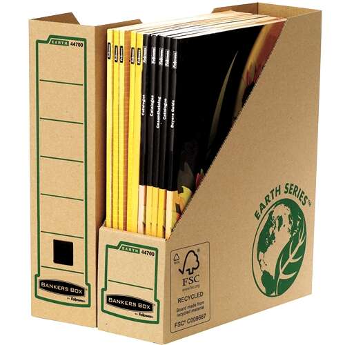 Fellowes Bankers Box Earth Portariviste A4 - Cartone riciclato Certificazione FSC - Colore Marrone
