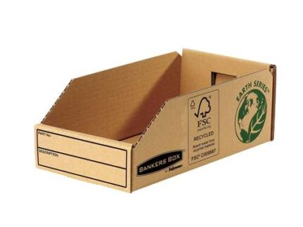 Fellowes Bankers Box Earth Vassoio in cartone 147 mm - Montaggio manuale - Cartone riciclato Certificazione FSC - Colore marrone
