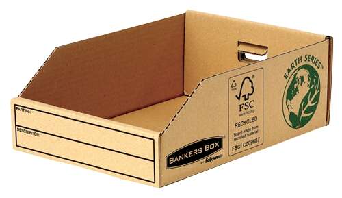Fellowes Bankers Box Earth Vassoio in cartone 200 mm - Montaggio manuale - Cartone riciclato Certificazione FSC - Colore marrone