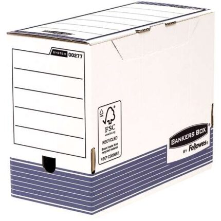 Fellowes Bankers Box Scatola per archiviazione definitiva 150 mm A4 - Montaggio automatico Fastfold - Cartone riciclato Certificazione FSC