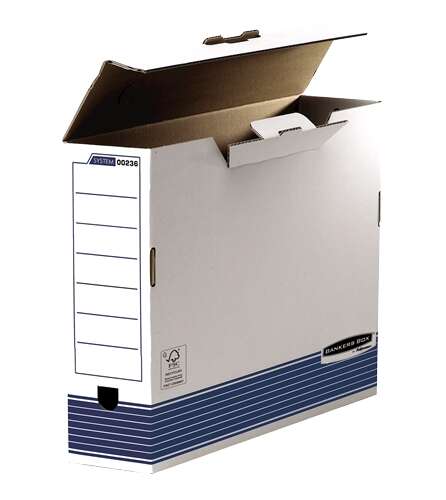 Fellowes Bankers Box Scatola per archiviazione Definitiva 100 mm A3 - Montaggio automatico Fastfold - Cartone riciclato Certificazione FSC Fellowes Bankers Box Scatola per archiviazione Definitiva 100 mm A3 - Montaggio automatico Fastfold - Cartone riciclato Certificazione FSC