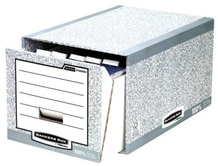 Fellowes Bankers Box Cassetto archivio - Montaggio manuale - Cartone riciclato Certificazione FSC - Colore Grigio