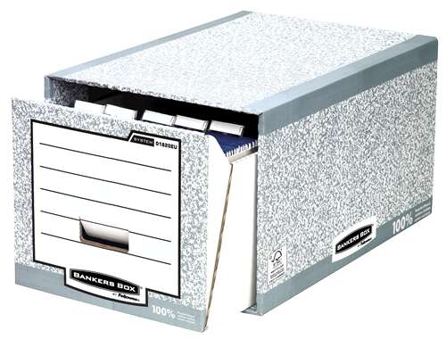 Fellowes Bankers Box Cassetto archivio - Montaggio manuale - Cartone riciclato Certificazione FSC - Colore Grigio