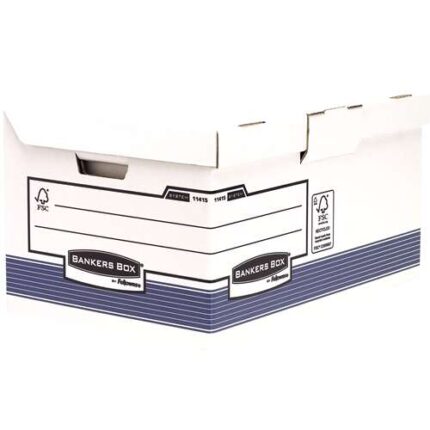 Fellowes Bankers Box Maxi Contenitore per archiviazione - Coperchio fisso - Montaggio automatico Fastfold - Cartone riciclato Certificazione FSC