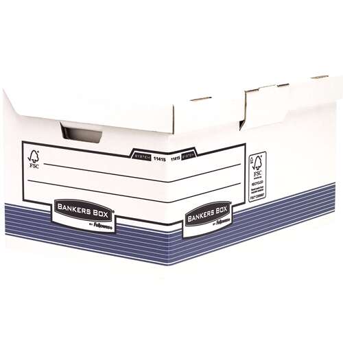Fellowes Bankers Box Maxi Contenitore per archiviazione - Coperchio fisso - Montaggio automatico Fastfold - Cartone riciclato Certificazione FSC