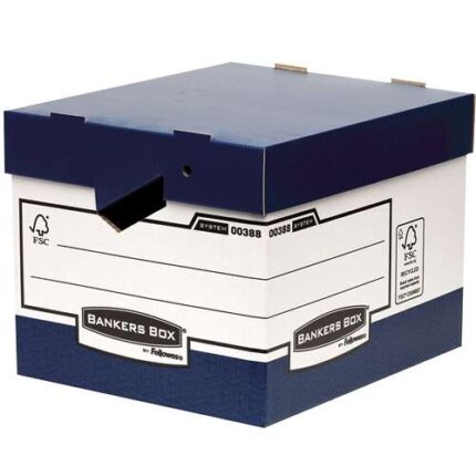 Fellowes Bankers Box Contenitore per archiviazione con manici ergonomici Ergo Box - Montaggio automatico Fastfold - Cartone riciclato Certificazione FSC