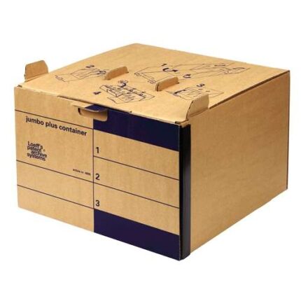 Fellowes Loeffs Confezione da 15 contenitori per archiviazione Jumbo Plus - Colore marrone