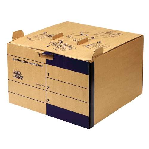 Fellowes Loeffs Confezione da 15 contenitori per archiviazione Jumbo Plus - Colore marrone