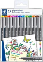 Staedtler Pigment Liner 308 Confezione da 12 pennarelli calibrati - Tratto 0