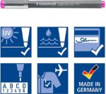 Staedtler Pigment Liner 308 Confezione da 12 pennarelli calibrati - Tratto 0,5 mm - Asciugatura rapida - Colori assortiti - immagine 3