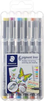 Staedtler Pigment Liner 308 Espositore con 60 pennarelli + 10 astucci - Colori assortiti - immagine 3