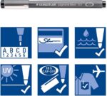 Staedtler Pigment Liner 308 Confezione da 12 pennarelli calibrati - Punte di diverse dimensioni - Colore nero - immagine 3