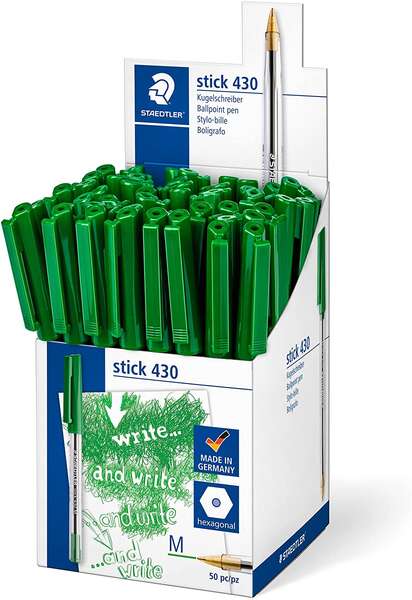 Staedtler Stick 430 Penna a sfera con cappuccio - Punta 0