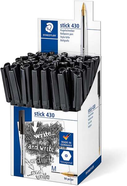Staedtler Stick 430 Penna a sfera con cappuccio - Punta 0