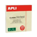 Apli Classic Blocco da 100 foglietti adesivi 75 x 75 mm - Colore giallo