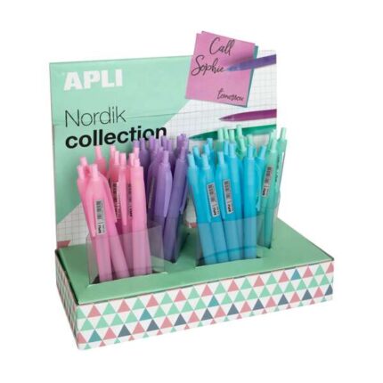 Apli Nordik Espositore con 48 penne gel - Punta 0