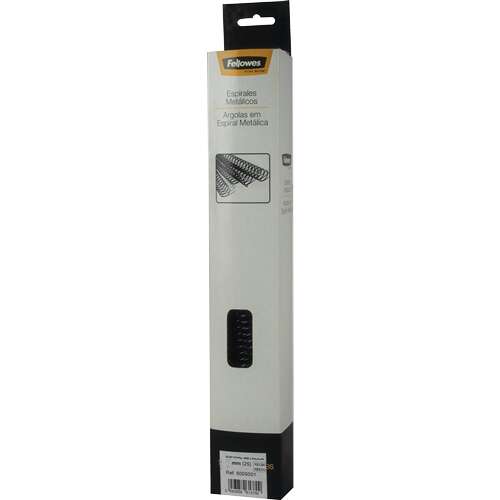 Fellowes Confezione da 25 spirali metalliche da 8 mm - Fino a 40 pagine - Colore nero