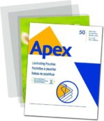 Fellowes Apex Confezione da 100 buste per plastificazione A3 - 125 micron - Finitura di alta qualità - Trasparenti