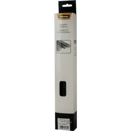 Fellowes Confezione da 25 spirali metalliche da 12 mm - Fino a 80 pagine - Colore nero