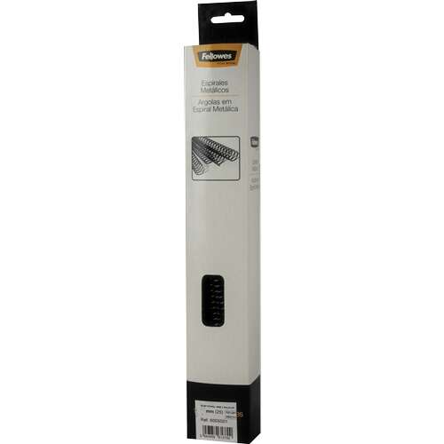 Fellowes Confezione da 25 spirali metalliche da 12 mm - Fino a 80 pagine - Colore nero