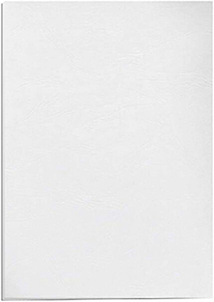 Fellowes Confezione da 100 copertine in cartoncino similpelle Delta Cuero A4 - 250 g - Colore bianco