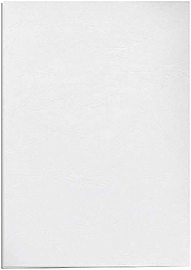 Fellowes Confezione da 100 copertine in cartoncino similpelle Delta Cuero A4 - 250 g - Colore bianco
