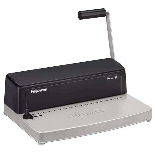 Fellowes Metal 25 Rilegatrice manuale A4 con spirale metallica - Perforazione fino a 10 fogli - Rilegatura fino a 450 fogli